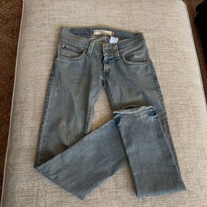 Levi's Strauss & Co Size Junior's Levi's 504 Low Slouch Straight Denim Jeans 1M